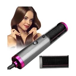 Фен-щітка для укладки волосся 2в1 HOT AIR BRUSH MX-484 стайлер для об'єму та випрямлення волосся - мініатюра 3