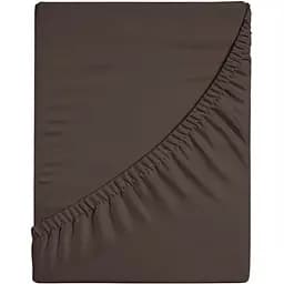 Простыня на резинке LeLit поплин L-2058 160х200 см коричневая (le2000000300283)