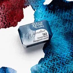 Фарба акварельна Лазурний синій (762) 2.5 мл Rosa Gallery - мініатюра 4