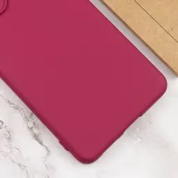 Чохол Silicone Cover Lakshmi Full Camera (A) для Tecno Pop 6 Pro Бордовий / Marsala - мініатюра 3
