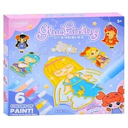 Детский набор для творчества "Подвеска-раскраска" Bambi 7600-1-23-21-2123-4 цепочка, краски 6 цветов