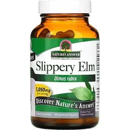 Скользкий вяз Nature's Answer Slippery Elm 1050 мг 90 вегетарианских капсул