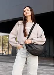 Сумка жіноча Sambag HOBO BAG-GLOVE Чорна 28 х 58 х 4 см (53400001) - мініатюра 5
