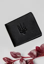 Кожаная обложка для удостоверения с гербом черная