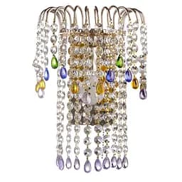 Бра Brille BCL-443W/1 настінне накладне кришталеве з вимикачем E14