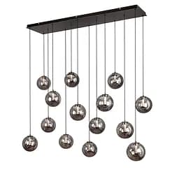 Каскад люстра LED світильник Levistella 999150F-14 BK+SM модерн 28W на 14 плафонів