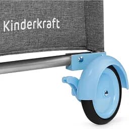Ліжко-манеж з пеленатором Kinderkraft Joy Blue сіре з блакитним (00-00158382) - мініатюра 11
