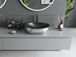 Умивальник Mexen Viki silver black matt накладний MEX-21054874, Хром - мініатюра 3