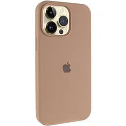 Чехол Silicone Case AA Logo with MagSafe для Apple iPhone 12 Pro Max 6.7 Бежевый/Desert Gold