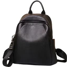 Жіночий класичний шкіряний рюкзак чорний міського типу 85378 Tiding Bag