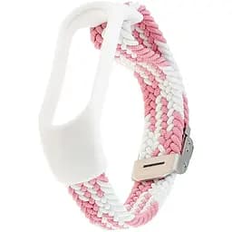 Ремешок Braided Buckle Mi Band 3/4/5/6/7 Белый Rose