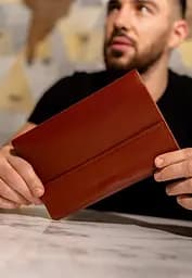 Шкіряний блокнот софт-бук 7.0 світло-коричневий - мініатюра 2