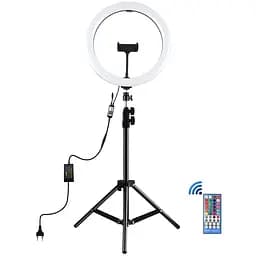 Кольцевая LED лампа Puluz PKT3050EU 12+ штатив 1,1м