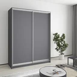 Шафа-купе дводверна MebelStar Стандарт AL 2ДСП 160x60x210 см Антрацит (MBS-2312)