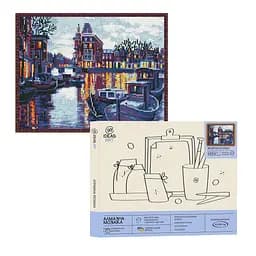 Набір з алмазною мозаїкою "Вечірній причал", 40*50 см, IDEA2-CK3089