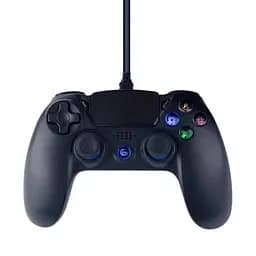 Геймпад Gembird JPD-PS4U-01 USB для ПК/PlayStation 4 подвійна вібрація аудіогніздо для гарнітури LED підсвічування кнопок 3 м Black - мініатюра 2