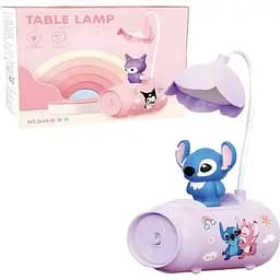 Дитяча настільна лампа Стіч баночка фіолетова (348B)