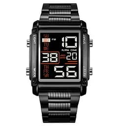 Чоловічий наручний годинник Skmei 2206 (Чорний з чорним циферблатом)