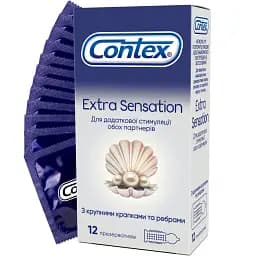 Презервативи з точками і ребрами Contex Extra Sensation 12 шт.