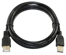 Кабель USB 2.0 AM – USB AF, 2 м, черный, REAL-EL (EL123500028)