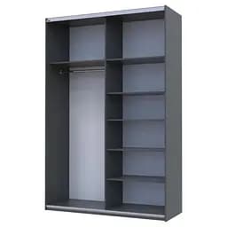 Шафа-купе Doros G-Caiser 2 дзеркала/3 частини 160х60х240 см Графітовий (42005021) - мініатюра 2