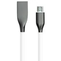 Кабель PowerPlant USB - XiaomicroUSB, 1м, силикон, белый