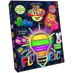 Тесто для лепки Danko Toys Fluoric TMD-FL10-01U-04U, 10 цветов Вид 3