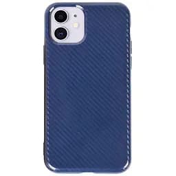 Чохол-накладка Toto TPU Carbon Fiber 2 mm Case Apple iPhone 11 Navy Blue