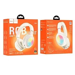 Навушники Hoco Focus BT headphones W48 | BT5.3, AUX / BT / TF, 46h | Milky white - мініатюра 3