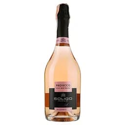 Вино игристое Soligo Prosecco Treviso Millessimato Rose, розовое, брют, 11,5%, 0,75 л (95836)