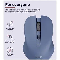 Мишка Trust Mydo Silent Wireless Blue (25041) - мініатюра 6