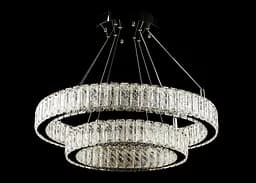 Люстра стельова LED Splendid Ray L8560C/400+600/2, 170W, хром, білий, сучасний стиль для дому - мініатюра 4