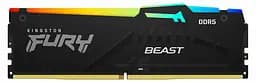 Модуль пам'яті Kingston Fury DDR5 16GB 5200MHz Beast Black RGB (KF552C40BBA-16) Б/в