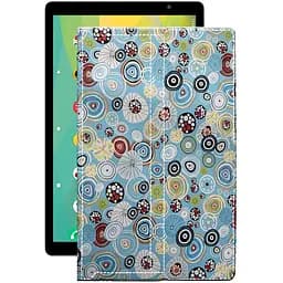 Чехол StatusCASE из экокожи для планшета Prestigio Grace 4991 4G Круги-цветные