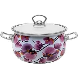 Кастрюля Idea Home Orchid 2237 с крышкой, 24 см, 6.5 л (6832901)