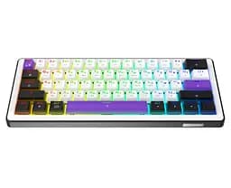 Клавиатура игровая механическая HATOR HK-60-WV Wireless Hellyberry Switch USB, 2,4 ГГц, Bluetooth 5.3 White-Violet - мініатюра 2