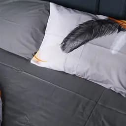 Простирадло MirSon Сатин 22-1381 Black and Feathered 110х160 см (2200010477146) - мініатюра 4
