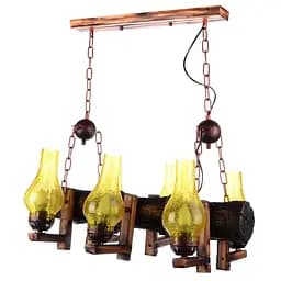 Люстра подвесная Brille кантри спальню E27 60W BR (BKL-816S/6)