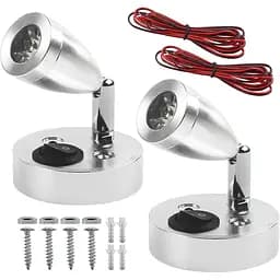 Точковий світильник Flaincep 12V LED регульований вимикач тепле світло поворот на 360°