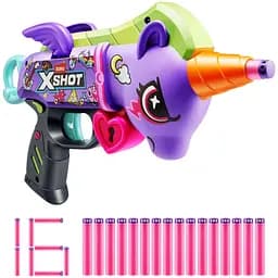 Бластер X-Shot Purple Blastercorn швидкострільний 16 патронів (36882R) - мініатюра 4