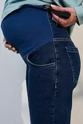 Джинси для вагітних Mom Fit для майбутніх мам з регульованим поясом S (44) Leyton Юла Мама синій - мініатюра 3