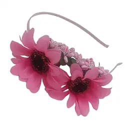 Обруч для волос "Гербера" La-beauty 0206-328-3 розовая