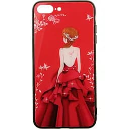 Чохол-накладка Toto Glass Fashionable Case Apple iPhone 7 Plus/8 Plus Red Dress Girl