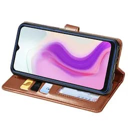 Шкіряний чохол-книжка GETMAN Gallant (PU) для Umidigi A7s Коричневий - мініатюра 2