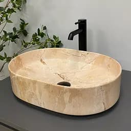 Умивальник VBI Verona 50 travertine glossy накладний VBI-011326 - мініатюра 4