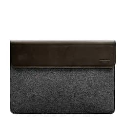 Чохол-конверт BlankNote із клапаном шкіра+фетр для MacBook 13" Темно-коричневий Crazy Horse - мініатюра 6