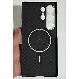 Оригінальний протиударний чохол Samsung Galaxy S25 Ultra Pitaka Tactile Woven Edge Case MagSafe (S938) Moonrise KS2502U - мініатюра 5