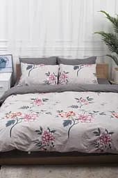 Підковдра Moon&Star Бязь Gold Люкс Flowers Gray Євро 200x220 см - мініатюра 2