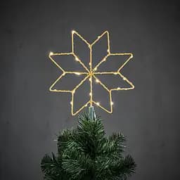 Верхівка світлодіодна Luca Lighting Сніжинка на прищіпці, теплий білий 21.5 см (8720362250463)