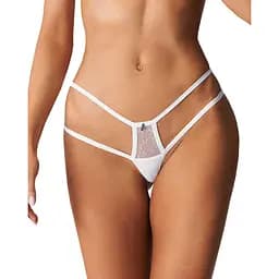 Сексуальные стринги Obsessive Arrowel 2XL/3XL (белый)